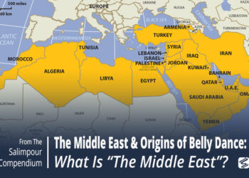 Political Map of North Africa and Middle East Region