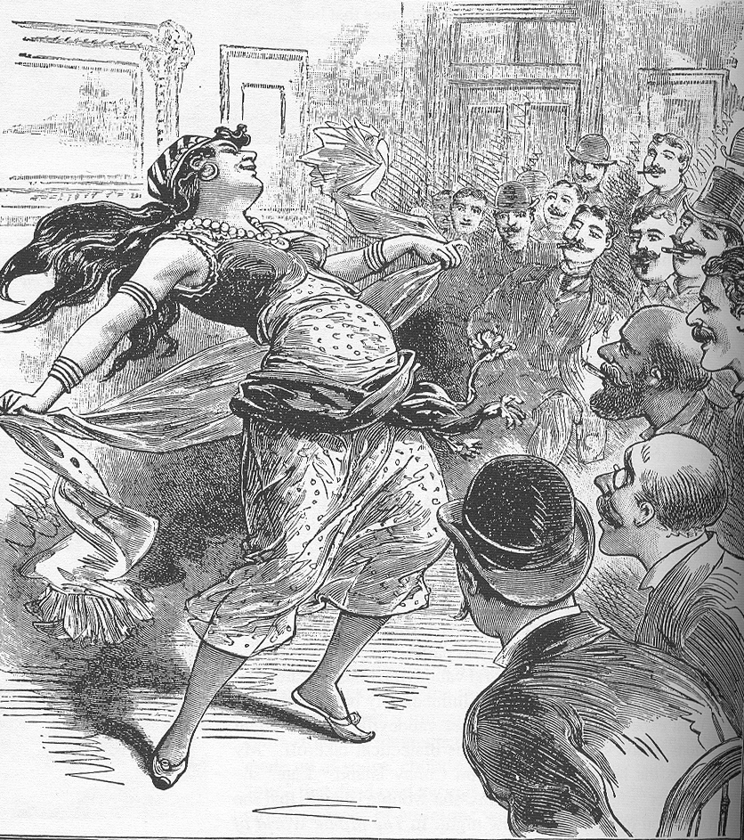 Drawing of a dancer at the 1893 Columbian Exposition