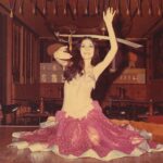 Wadia, student of Jamila's, performing a sword dance at the Casbah